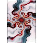 rugs modern Baklavalı Temalı Dalga Desenli Geometrik Temalı Dekoratif Halı ve Yıkanabilir Halı miravip9727, 155 x 230