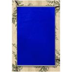 rugs modern Basic Koleksiyonu Beyaz Saçak Detaylı Mavi Dokuma Taban Modern Dekoratif Halı basic07, 75 x 300