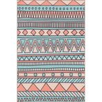 rugs modern Bej Açık Mavi Temalı Karma Geometrik Desenli Modern Dekoratif Halı 4671, 120 x 200