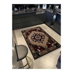 rugs modern Bej Antik Tasarım Serisi Bordo ve Yeşil Detaylı Desenli Vintage Dekoratif Halı antik30, antik30-70120