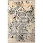 rugs modern Bej Gri Pudra Geometrik Dörtgen Şekil Desenli Modern Dekoratif Halı 1945, 140 x 200