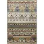 rugs modern Bej Gri Temalı Şerit Bölme Karma Etnik Şekil Desenli Modern Dekoratif Halı 2322, 150 x 300