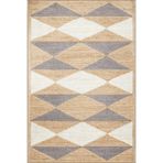 rugs modern Bej Gri Temalı Üçgen Geometrik Desenli Kreatif Modern Dekoratif Halı 3895, 100 x 150