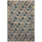 rugs modern Bej Mavi Temalı İskandinav Tasarım Geometrik Desenli Vintage Dekoratif Halı 2980, 100 x 300