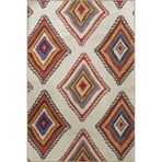 rugs modern Bej Temalı Çok Renkli Etnik Geometrik Dörtgen Motif Desenli Modern Dekoratif Halı 2343, 120 x 200