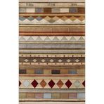 rugs modern Bej Temalı Çok Renkli Karışık Geometrik Şekil Desenli Modern Dekoratif Halı 1946, 100 x 150
