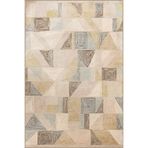 rugs modern Bej Temalı Çok Renkli Üçgen Geometrik Şekil Desenli Modern Dekoratif Halı 1920, 120 x 200