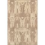 rugs modern Bej Temalı Motifli Etnik Figür Desenli Vintage Dekoratif Halı 4605, 155 x 230