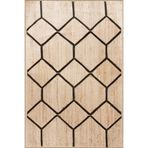 rugs modern Bej Temalı Şerit Kesitli Geometrik Şekil Desenli Kreatif Modern Dekoratif Halı 2059, 80 x 150