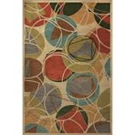 rugs modern Bej Temalı Yuvarlak Karma Geometrik Şekil Desenli Kreatif Modern Dekoratif Halı 2089, 100 x 150