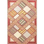 rugs modern Bej Turuncu Temalı Çiçek Geometrik Desenli Vintage Dekoratif Halı 3425, 120 x 200
