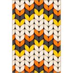 rugs modern Bej Turuncu Temalı Geometrik Yonca Yaprak Desenli Modern Dekoratif Halı 4653, 100 x 200