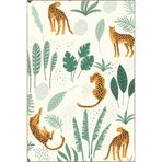 rugs modern Bej Yeşil Temalı Bitki Ve Leopar Desenli Kreatif Modern Dekoratif Halı 3575, 100 x 100