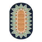 rugs modern Berlin Oval Pamuklu Bohem Jüt Görünüm Dokuma Taban Dekoratif Halı 1738, 100 x 300
