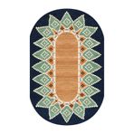 rugs modern Berlin Oval Pamuklu Bohem Jüt Görünüm Dokuma Taban Dekoratif Halı 1738, 150 x 300