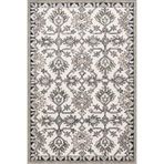rugs modern Beyaz Temalı Gri Çiçekli Desenli Dekoratif ve Dokuma Taban Yıkanabilir Halı miravip8882, 75 x 150