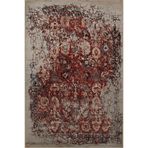 rugs modern Bordo Bej Temalı Soyut Geleneksel Motif Desenli Vintage Dekoratif Halı 5125, 75 x 150