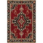 rugs modern Bordo Kahverengi Temalı Geleneksel Motif Desenli Vintage Dekoratif Halı 4876, 100 x 100
