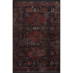 rugs modern Bordo Siyah Temalı Geleneksel Motif Etnik Çiçek Desenli Kreatif Vintage Dekoratif Halı 3009, 140 x 200