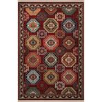 rugs modern Bordo Temalı Çok Renkli Etnik Geleneksel Motif Desenli Vintage Dekoratif Halı 2766, 100 x 200