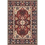 rugs modern Bordo Temalı Çok Renkli Geleneksel Motif Desenli Vintage Dekoratif Halı 4573, 150 x 300