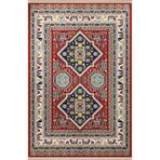 rugs modern Bordo Temalı Çok Renkli Geleneksel Motif Etnik Desenli Vintage Dekoratif Halı 2438, 120 x 180
