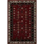 rugs modern Bordo Temalı Karma Etnik Motif Desenli Vintage Dekoratif Halı 5123, 150 x 300