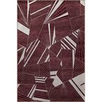 rugs modern Bordo Temalı Soyut Tasarım Geometrik Desenli Kreatif Modern Dekoratif Halı 2740, 100 x 200