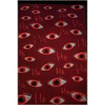 rugs modern Bordo Temalı Sürrealist Göz Desenli Kreatif Modern Dekoratif Halı 2375, 80 x 300