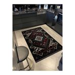 rugs modern Bordo ve Siyah Renkli Antik Tasarım Serisi Bej Detaylı Desenli Vintage Dekoratif Halı antik24, 70 x 120