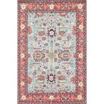rugs modern Botanik Gri Turuncu Geometrik Temalı Desenli Dokuma Taban Halı Ve Yıkanabilir Halı Aloha40, 120 x 120