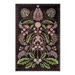 rugs modern Botanik Tema Floral Kahverengi Yeşil Çiçekli Etnik Halı Mira 1292, 100 x 200