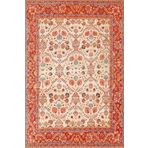 rugs modern Botanik Turuncu Geometrik Temalı Desenli Dokuma Taban Halı ve Yıkanabilir Halı aloha36, 100 x 150