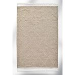rugs modern Bukle Bk-305 Kolay Kullanım Temizlenen Hav Toz Vermez Dokulu Etnik Bej Örgü Desen Halı, 80 x 150