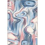 rugs modern Bulanık Renkli Modern Temalı Desenli Dokuma Taban Halı Ve Yıkanabilir Halı Miravip9946, 150 x 150