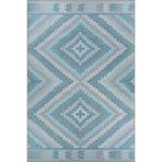 rugs modern Buz Mavisi Çapraz Geometrik Desenli Dokuma Taban Yıkanabilir Halı miravip8359, 100 x 250