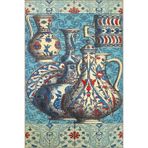 rugs modern Çini Desenli Dokuma Taban Halı Ve Yıkanabilir Halı Miravip10270, 120 x 120