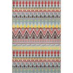 rugs modern Çizgili Çapraz ve Geometrik Desenli Çok Renkli Dokuma Taban ve Dekoratif Halı 4364, 120 x 200
