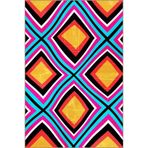 rugs modern Çok Renkli Çapraz Geometrik Desenli Kreatif Modern Dekoratif Halı 4613, 150 x 150