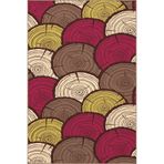 rugs modern Çok Renkli Çizgili Geometrik Daire Desenli Kreatif Modern Dekoratif Halı 4677, 100 x 250