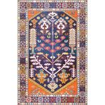 rugs modern Çok Renkli Geleneksel Motif Etnik Çiçek Desenli Vintage Dekoratif Halı 3606, 140 x 200