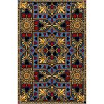 rugs modern Çok Renkli Geleneksel Motif Etnik Desenli Vintage Dekoratif Halı 4725, 150 x 150