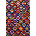 rugs modern Çok Renkli Geometrik Desenli Dokuma Taban Halı 4262, 75 x 150
