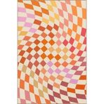 rugs modern Çok Renkli Kare Geometrik Desenli Modern Dekoratif Halı 4745, 155 x 230