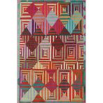 rugs modern Çok Renkli Karma Dörtgen Geometrik Desenli Kreatif Modern Dekoratif Halı 4558, 100 x 300