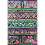 rugs modern Çok Renkli Karma Etnik Figür Desenli Vintage Dekoratif Halı 4713, 120 x 120