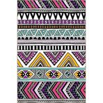 rugs modern Çok Renkli Karma Geometrik Desenli Etnik Vintage Dekoratif Halı 4682, 100 x 200