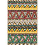 rugs modern Çok Renkli Karma Geometrik Etnik Desenli Vintage Dekoratif Halı 3823, 75 x 200