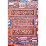 rugs modern Çok Renkli Karma Geometrik Motifler Desenli Vintage Dekoratif Halı 5216, 100 x 200