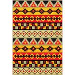 rugs modern Çok Renkli Karma Geometrik Şekil Desenli Etnik Vintage Dekoratif Halı 4622, 100 x 200